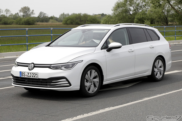 VW ゴルフ ヴァリアント 新型プロトタイプ スクープ写真