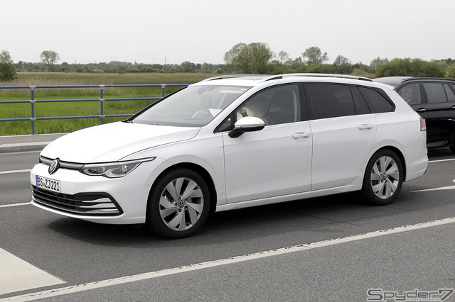VW ゴルフ ヴァリアント 新型プロトタイプ スクープ写真