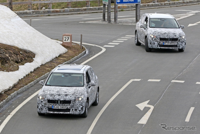 BMW 2シリーズ アクティブツアラー 開発車両スクープ写真