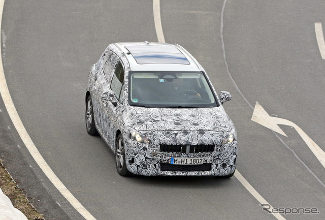 BMW 2シリーズ アクティブツアラー 開発車両スクープ写真