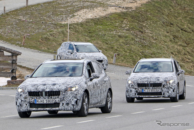 BMW 2シリーズ アクティブツアラー 開発車両スクープ写真