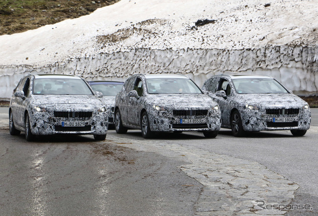 BMW 2シリーズ アクティブツアラー 開発車両スクープ写真