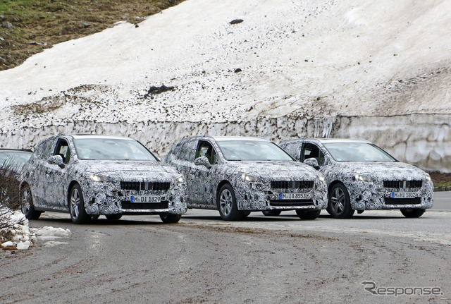 BMW 2シリーズ アクティブツアラー 開発車両スクープ写真