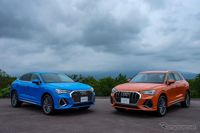 アウディ Q3スポーツバック(左)とQ3