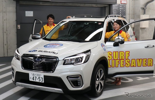 左：日本ライフセービング協会の飯沼誠司スーパーバイザー、右：日本ライフセービング協会の大山玲奈氏