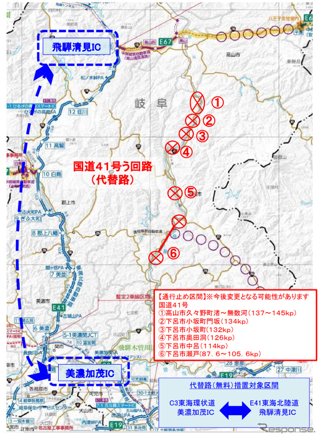 代替路(無料)措置