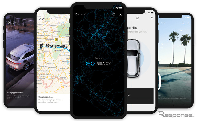 メルセデスベンツの電動車専用アプリ「EQ Ready」