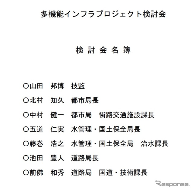 多機能インフラプロジェクトのメンバー