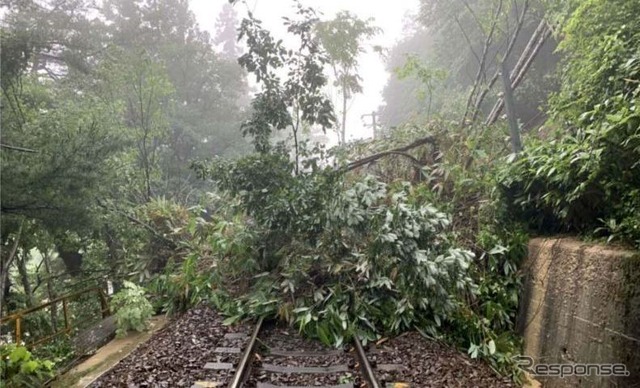 高山本線飛騨一ノ宮～高山間の被災現場。