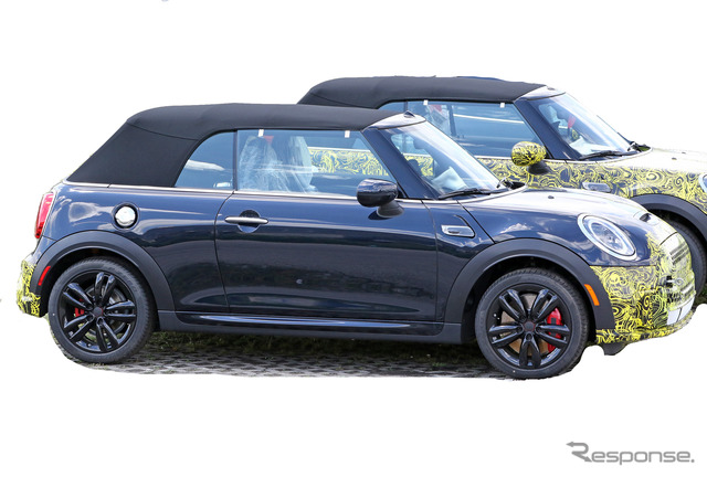 MINI クーパーSコンバーチブル 改良新型プロトタイプ(スクープ写真)