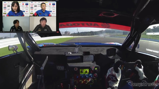 SUBARU On-TubeによるSUPER GT LIVE配信（スクリーンショット）