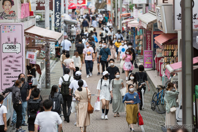 東京の竹下通り(7月10日)