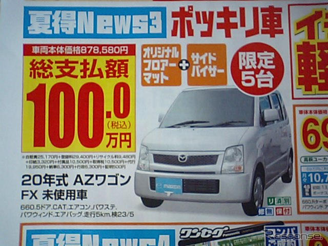 【七夕値引き情報】小さい車に乗りたい