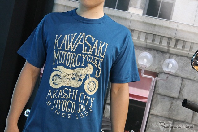 カワサキ デザインTシャツ（W） インクブルー