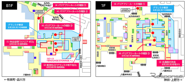 グランスタ東京の位置