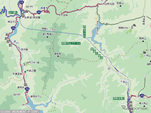 MapFan Web、東海北陸自動車道 全線開通に対応