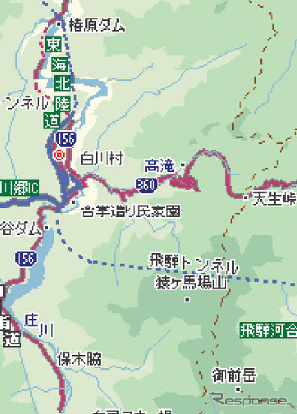 MapFan Web、東海北陸自動車道 全線開通に対応