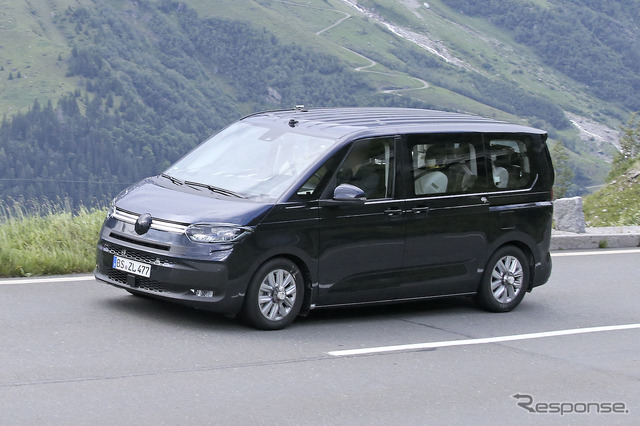 VW T7 市販型プロトタイプ（スクープ写真）