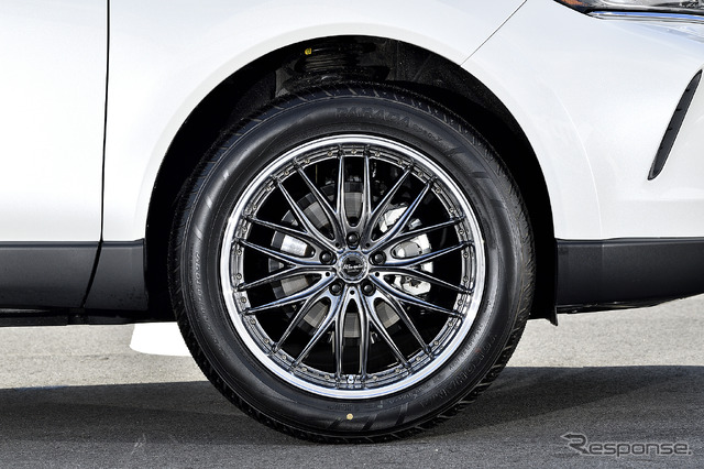 モデル名：MONZA JAPAN Worwic DEEPRAND／推奨サイズ：20×8.5ＪInset35 5H-114.3（F）/ 20×9.5ＪInset42 5H-114.3（R）／カラー：ミラーカットポリッシュリム／タイヤサイズ：235/55R20（F）/ 255/50R20（R）