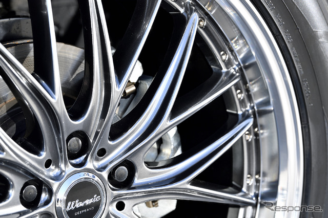 モデル名:MONZA JAPAN Worwic DEEPRAND/推奨サイズ:20×8.5JInset35 5H-114.3(F)/ 20×9.5JInset42 5H-114.3(R)/カラー:ミラーカットポリッシュリム/タイヤサイズ:235/55R20(F)/ 255/50R20(R)