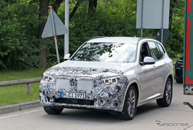 BMW X3 改良新型プロトタイプ(スクープ写真)