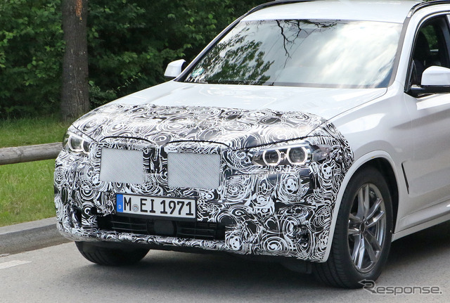 BMW X3 改良新型プロトタイプ(スクープ写真)