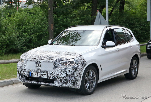 BMW X3 改良新型プロトタイプ(スクープ写真)
