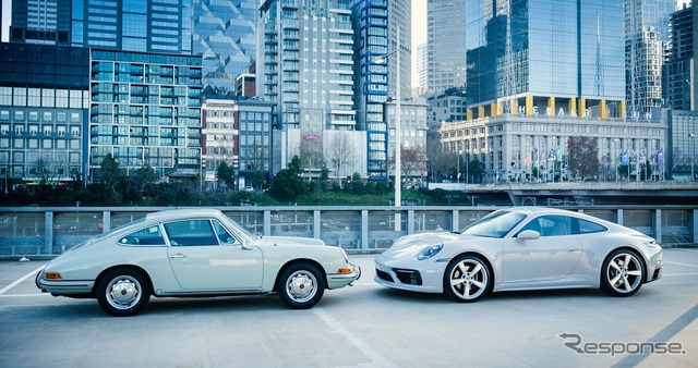オーストラリアで最初のポルシェ 911 初代(1965年型)とポルシェ 911 現行のカスタマイズモデル