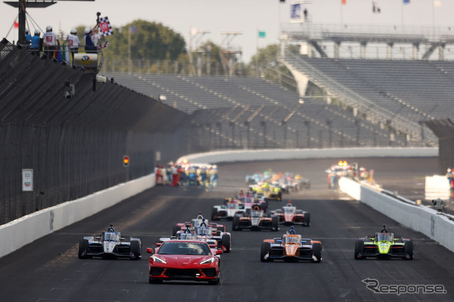 インディ500スタート。無観客開催だ(8月23日)。
