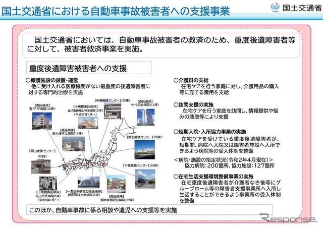 国土交通省の自動車事故による被害者支援事業の概要