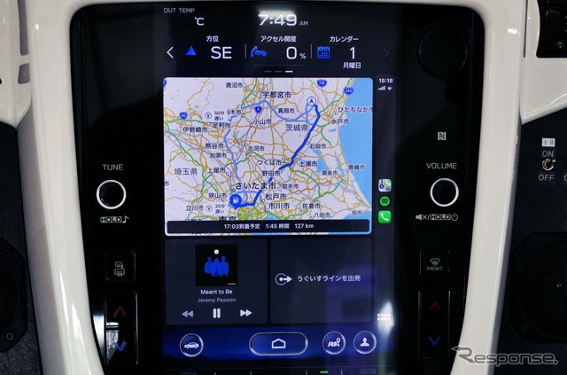 Apple CarPlayとAndroidAutoにも対応した(写真はCarPlay接続時)