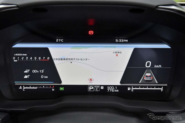 地図内でナビゲーション機能も利用可能。スケールは固定となる(写真:SUBARU提供)