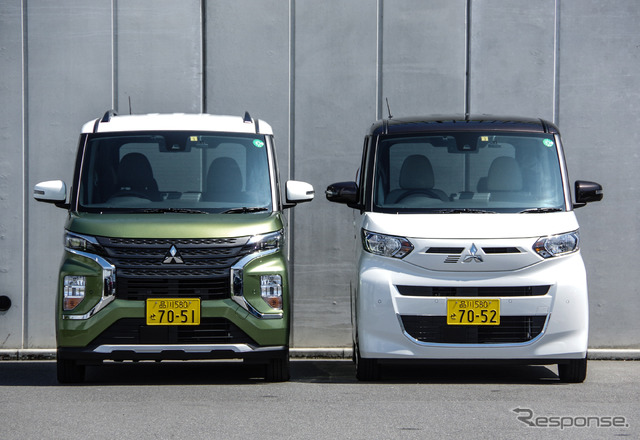 三菱 eKクロススペース(左)とeKスペース