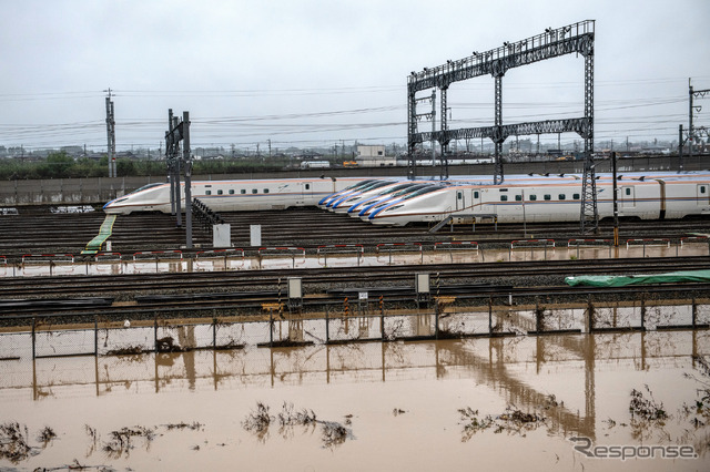 台風シーズンが本番を迎える9月。2019年10月、台風19号で浸水した長野新幹線車両センター（長野県長野市）の記憶が生々しく甦る。