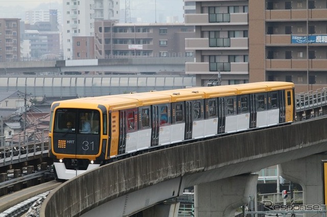 アストラムラインの新型車両7000系。今回の追加受注車は広島県三原市の工場で製造する「地産地走」となる。