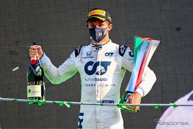 イタリアGPで優勝したガスリー（9月6日）
