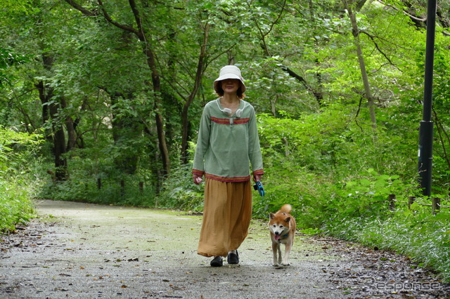 三菱 eKクロススペースで近くの公園に散歩＆買い物に出かけた。