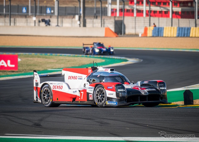 2020年のルマン24時間、ポールポジションを獲得した#7 トヨタ(小林可夢偉組)。