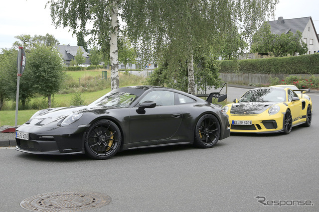 ポルシェ 911 GT3 次期型プロトタイプ（スクープ写真）