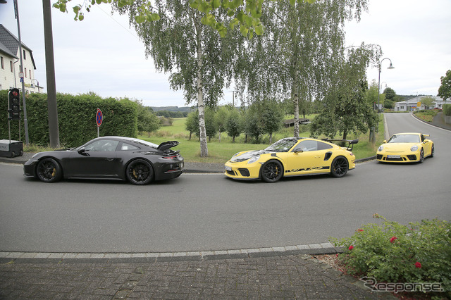 ポルシェ 911 GT3 次期型プロトタイプ（スクープ写真）