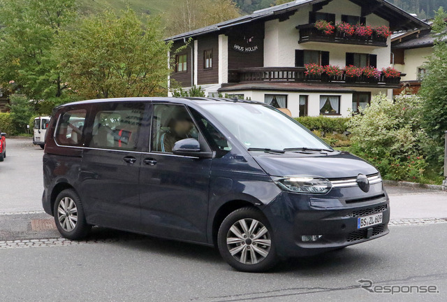 VW T7 PHEVプロトタイプ（スクープ写真）