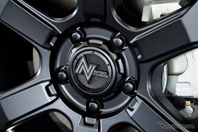 NITROPOWER WARHEAD-S　推奨サイズ：18×7.0ＪInset42 5H-114.3／カラー：セミグロスブラック＋アンダーカット／タイヤサイズ：225/45R18 ※チューナーサイズ