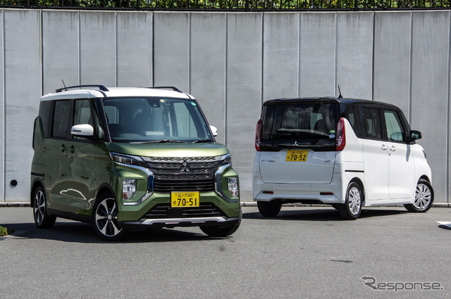 三菱 eKクロススペース(左)とeKスペース