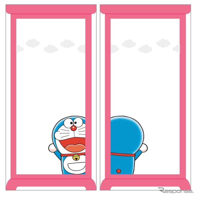 貫通扉は「どこでもドア」をデザイン。　(c) Fujiko-Pro