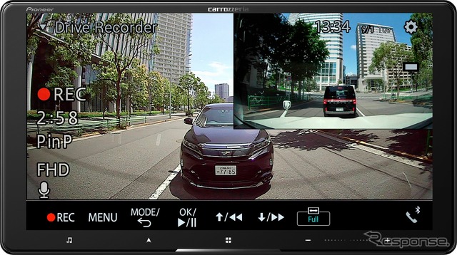 ナビ連動2カメラドライブレコーダーに対応