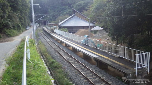 復旧した兜～丸森間のあぶくま駅。