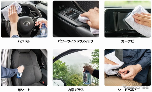 車内の様々なところに使用できる、マルチなクリーナー