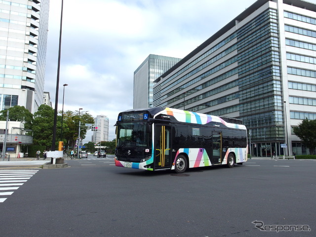 東京BRT（10月12日、晴海3丁目交差点）