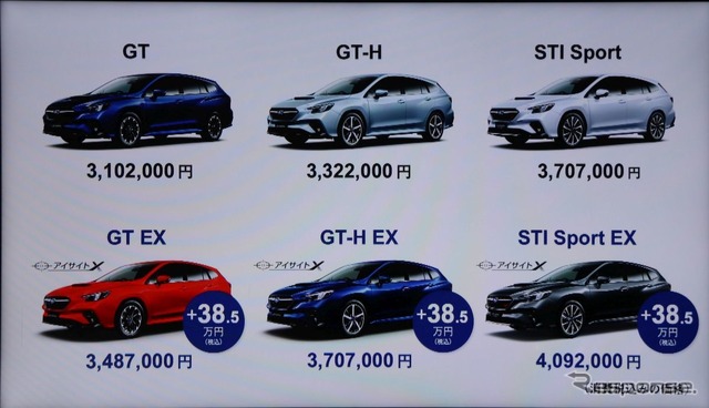 スバル・レヴォーグ新型:JALとコラボ発表会