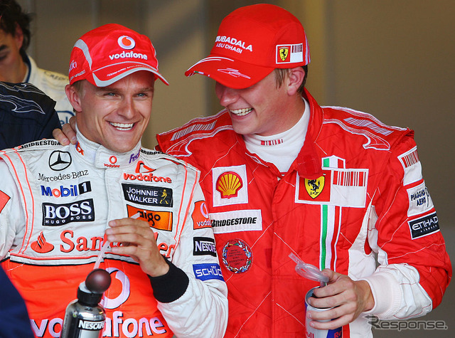 ヘイキ・コバライネン選手(左)とキミ・ライコネン選手(写真は2008年)